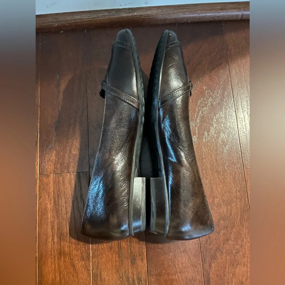 Paul Green brown leather flat UK 6 US 8 excellent condition 1/2” heel - Picture 6 of 11